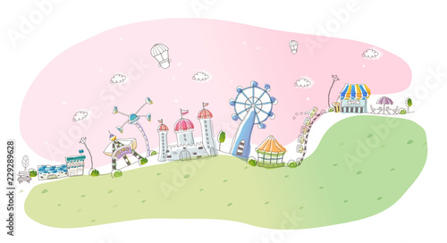 Rides in an amusement park