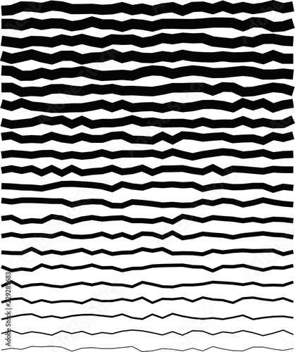 Black gradation scale line