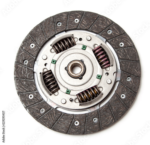 Clutch disc isolated on white.