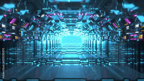 Futuristic technology tunne...