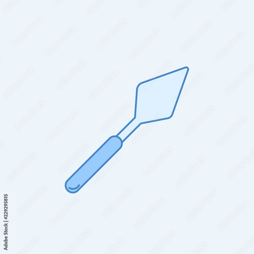 Cooking paddle 2 colored line icon. Simple blue and white element illustration. Cooking paddle concept outline symbol design from kitchen set