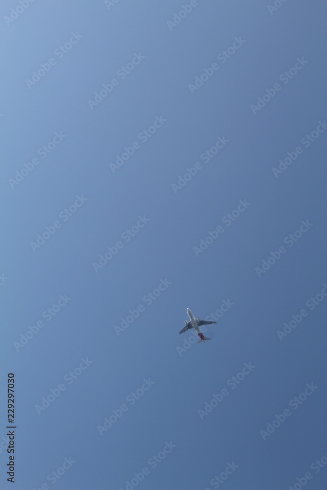 Aeroplane in blue sky Aeroplane in blue sky