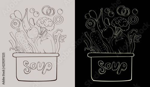 set of vegetables for design