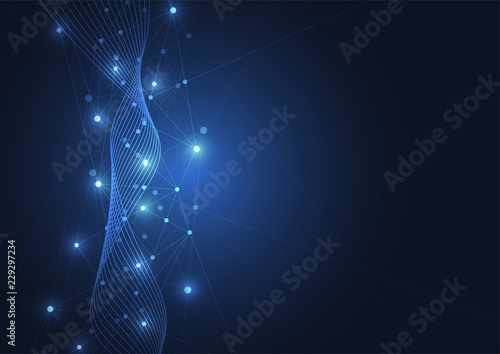 Internet connection, abstract sense of science and technology graphic design.