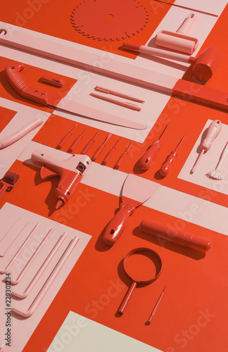 Wallpaper Mural Hardware/Tool kit composition. Torontodigital.ca