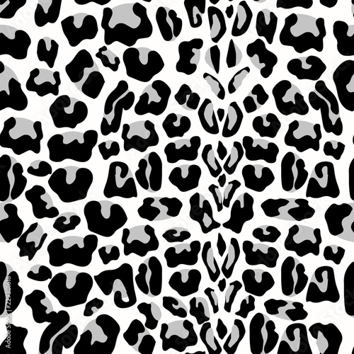 Leopard seamless pattern. Animal print. pattern with leopard fur texture. Repeating leopard fur background for textile design, wrapping paper, wallpaper or scrapbooking. Vector background