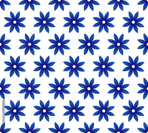 flower blue pattern