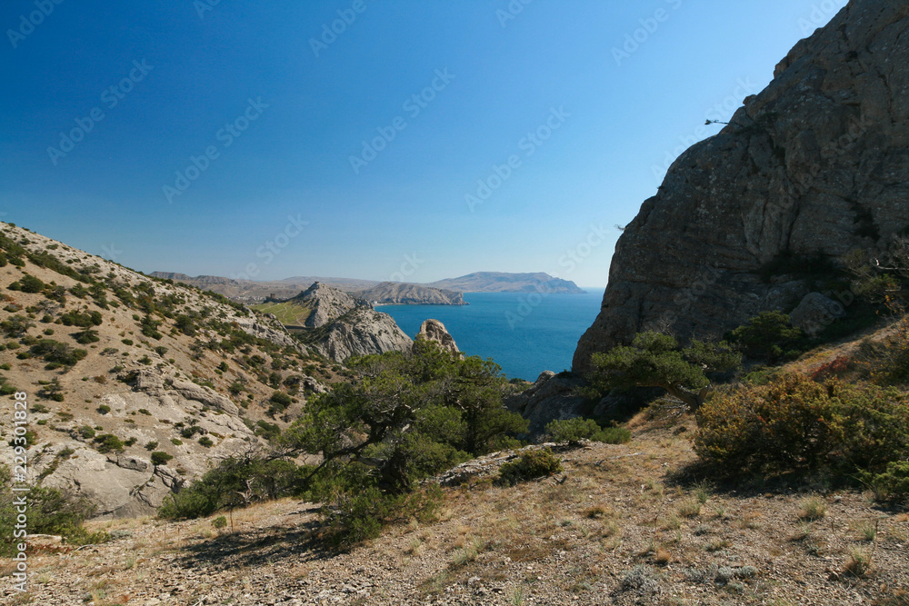 View of the Bay in Sudak, Crimea.
