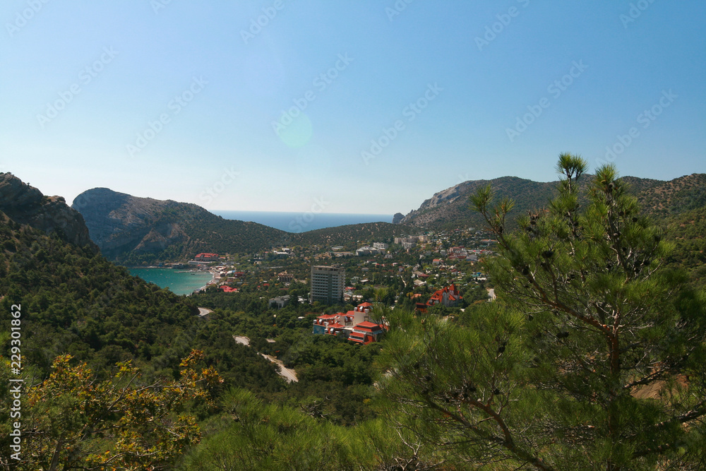 View of the village of Noviy Svet, Crimea.