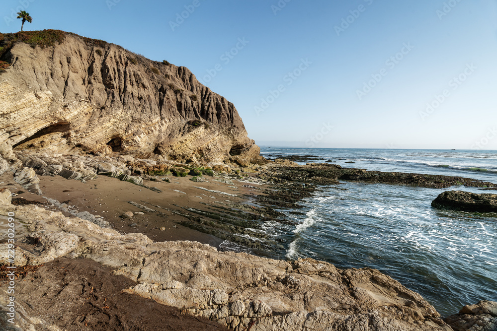 Cliff in the Ocean, Pacific Coast Highway, California