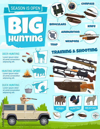 Hunter ammunition. Bird and animal hunting