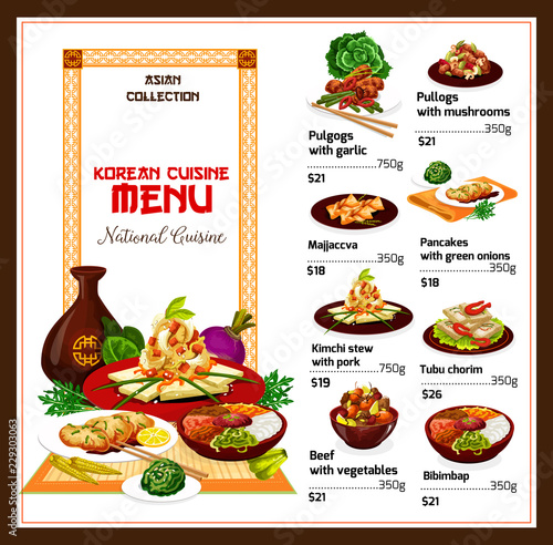 Korean spicy restaurant food dishes