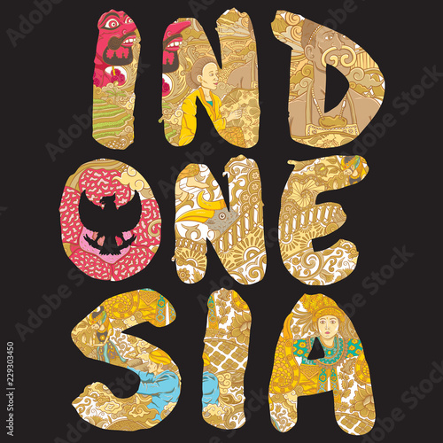 indonesia hand made lettering illustration