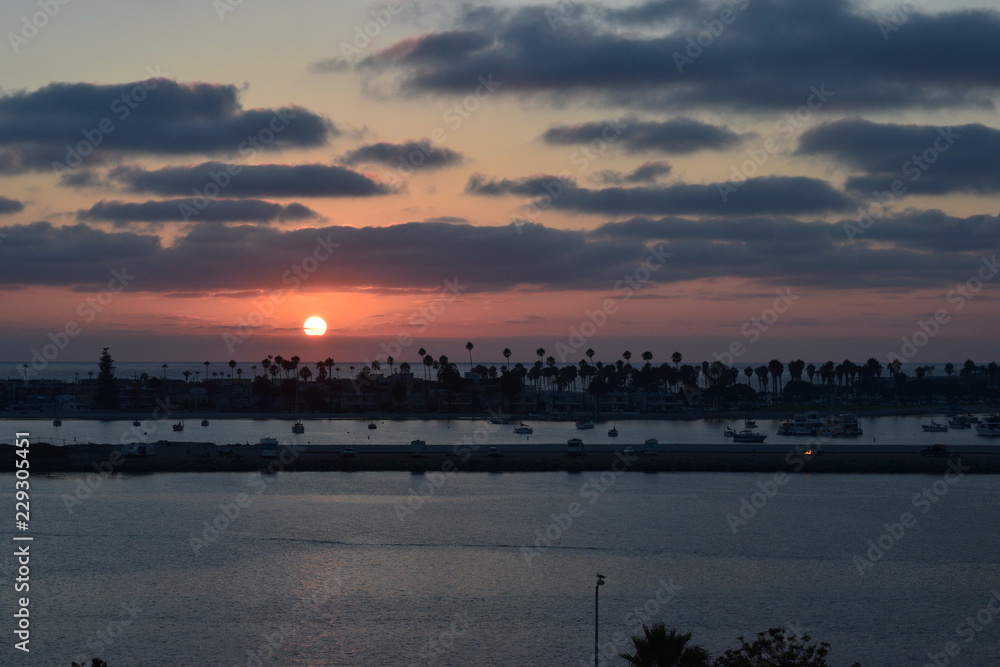 Sunset over the San Diego Bay