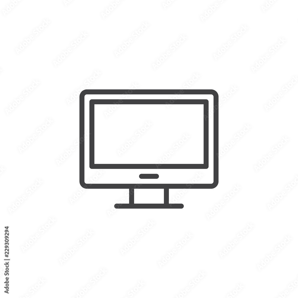LED Television outline icon. linear style sign for mobile concept and web design. Computer monitor simple line vector icon. Symbol, logo illustration. Pixel perfect vector graphics LED Television outline icon. linear style sign for mobile concept and web design. Computer monitor simple line vector icon. Symbol, logo illustration. Pixel perfect vector graphics
