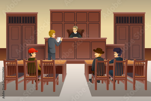 Court Scene Illustration