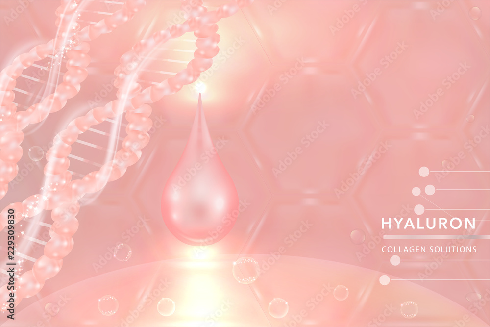 Pink Collagen Serum drop, cosmetic advertising background ready to use, luxury skin care ad, vector illustration. Pink Collagen Serum drop, cosmetic advertising background ready to use, luxury skin care ad, vector illustration.