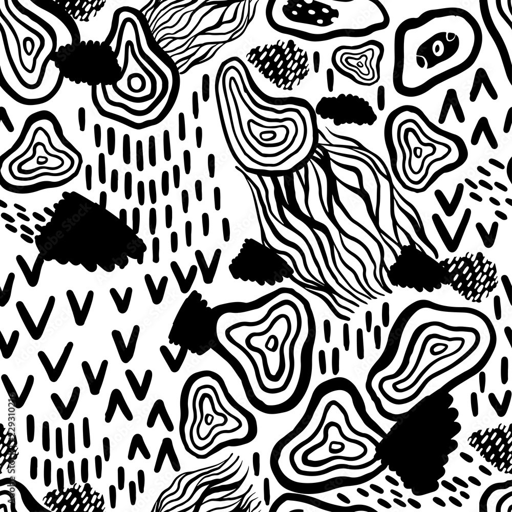 Seamless abstract pattern art. Texture with Hand Painted Crossing Brush Strokes for Print. Drawing texture background. Modern graphics. Seamless abstract pattern art. Texture with Hand Painted Crossing Brush Strokes for Print. Drawing texture background. Modern graphics.
