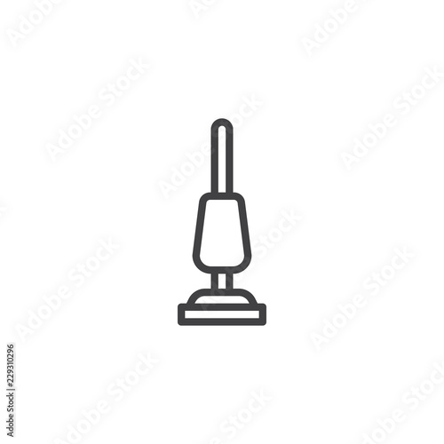 Vacuum cleaner outline icon. linear style sign for mobile concept and web design. vacuum simple line vector icon. Symbol, logo illustration. Pixel perfect vector graphics