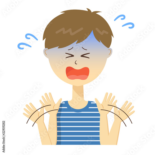 男性上半身_激しく拒否