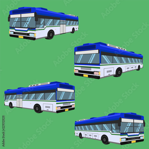 3d the bus driver fare passenger autobus omnibus coach rail bench chair stool armchair seat mattress bolster hassock pad vector illustration