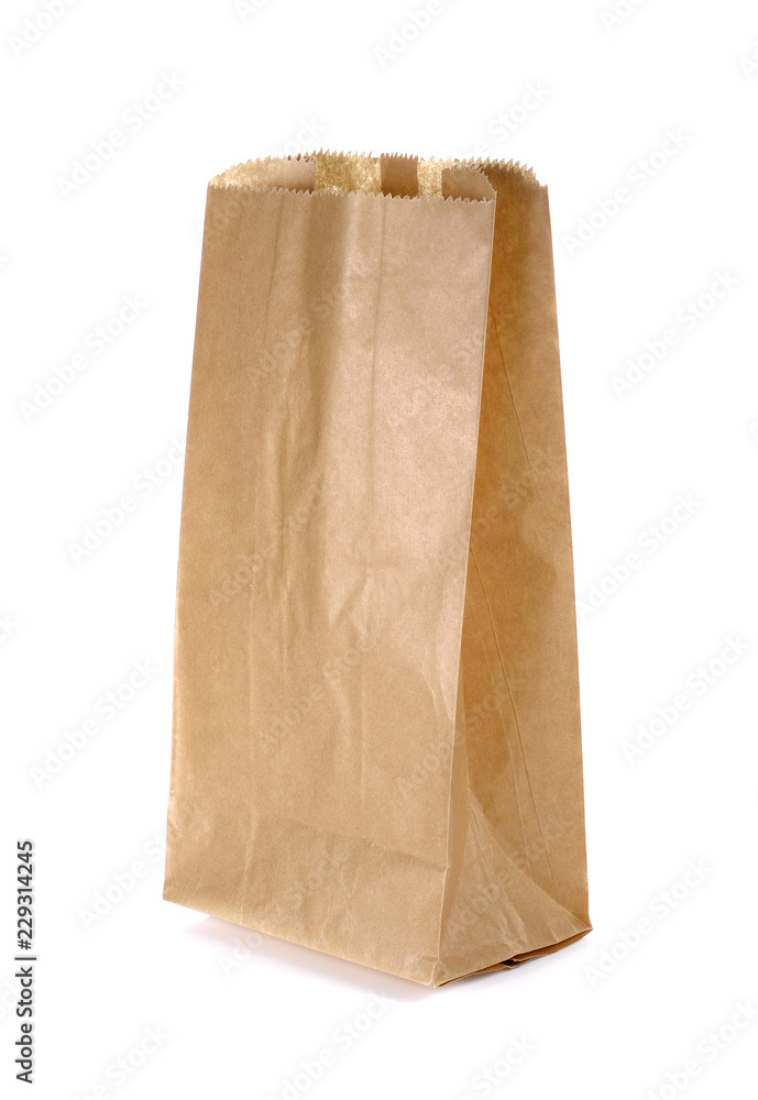 Brown Paper Bag isolated on a white background Brown Paper Bag isolated on a white background