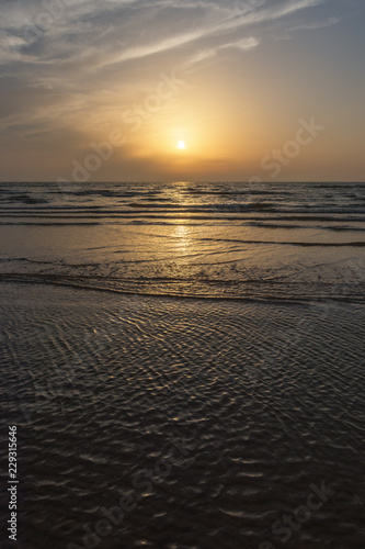 Baltic sea in sunset time.