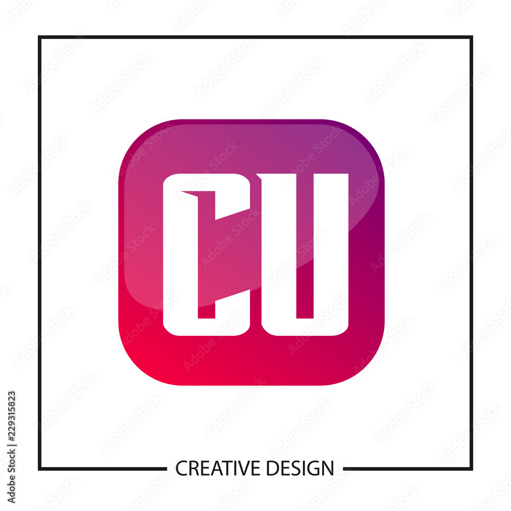 Initial Letter CU Logo Template Design Initial Letter CU Logo Template Design