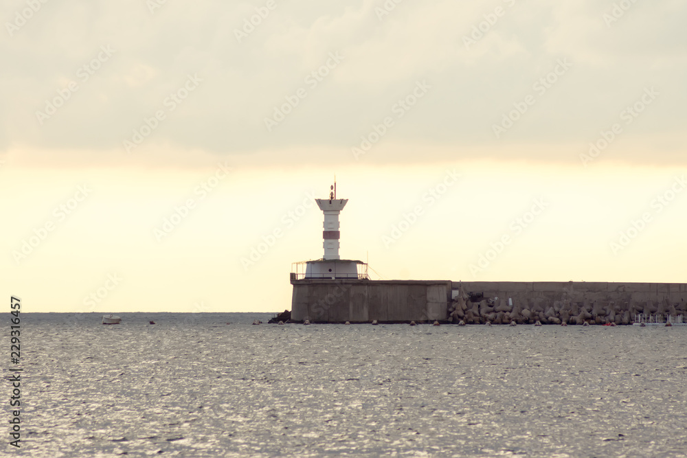 Lighthouse in the bay of Sevastopol Lighthouse in the bay of Sevastopol