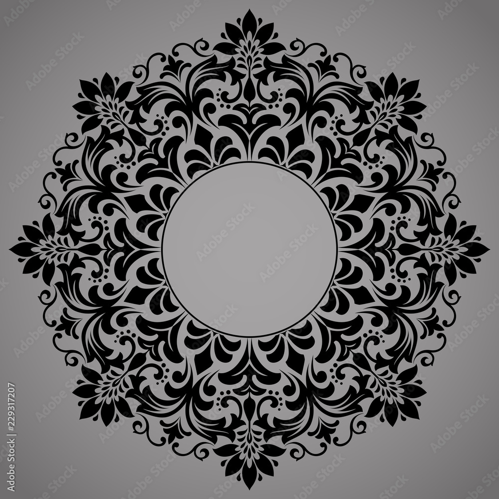 Decorative frame Elegant vector element for design in Eastern style, place for text. Floral black border. Lace illustration for invitations and greeting cards Decorative frame Elegant vector element for design in Eastern style, place for text. Floral black border. Lace illustration for invitations and greeting cards