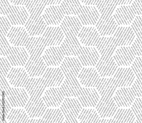 Abstract geometric pattern with stripes, lines. Seamless vector background. White and grey ornament. Simple lattice graphic design,