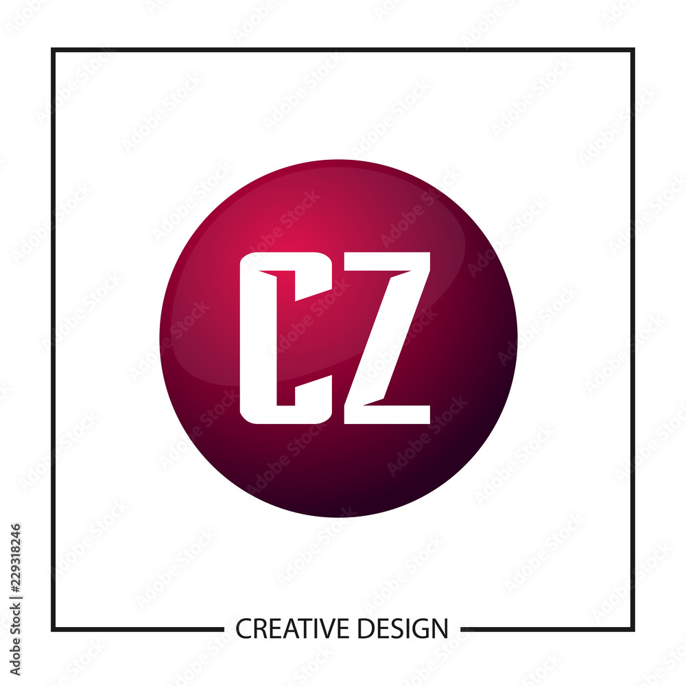 Fototapeta premium Initial Letter CZ Logo Template Design
