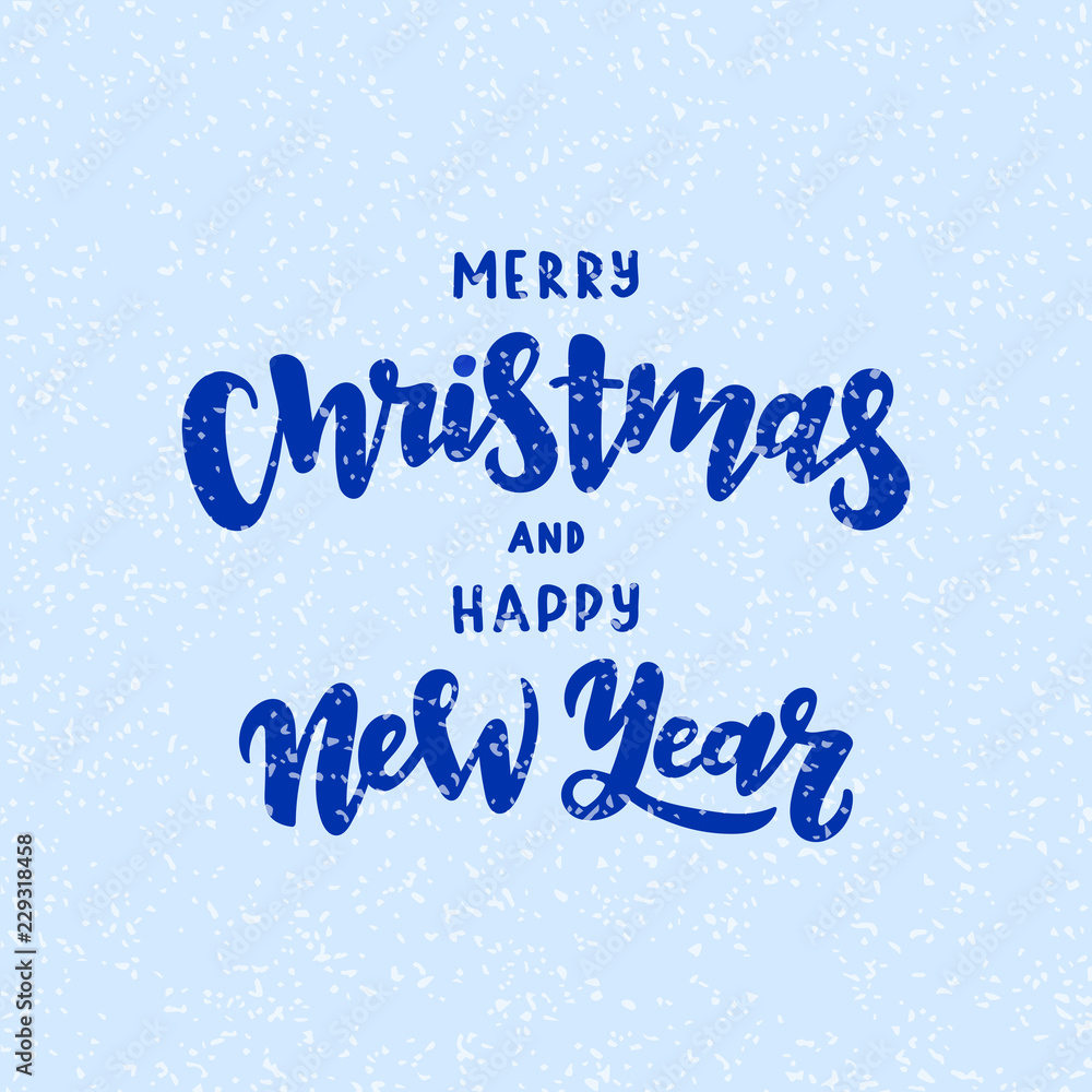Merry Christmas and Happy New Year handlettering Merry Christmas and Happy New Year handlettering
