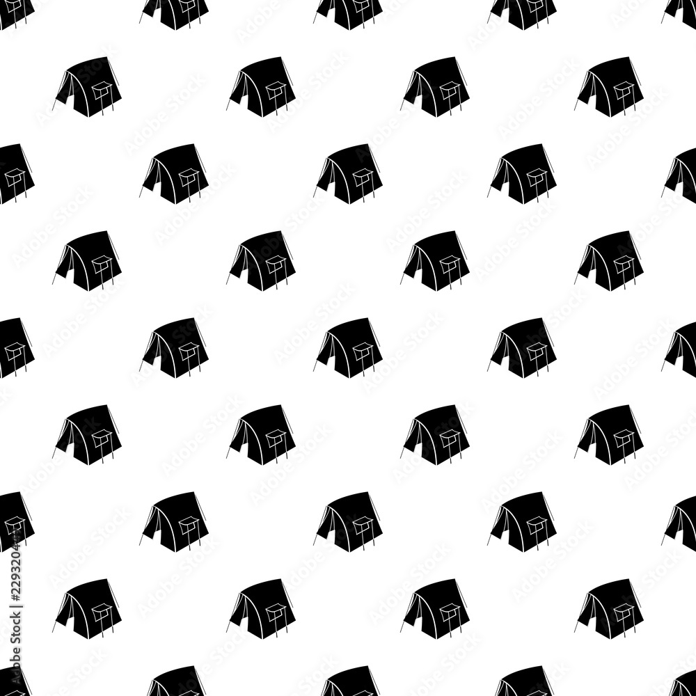 Retro tent pattern vector seamless repeating for any web design