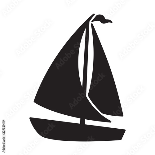 boat vector logo icon sail sailboat yacht ship anchor helm maritime Nautical illustration