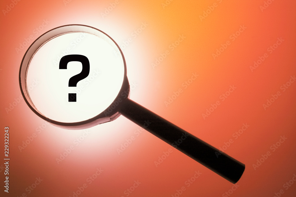 Magnifying Glass with Question Mark Magnifying Glass with Question Mark