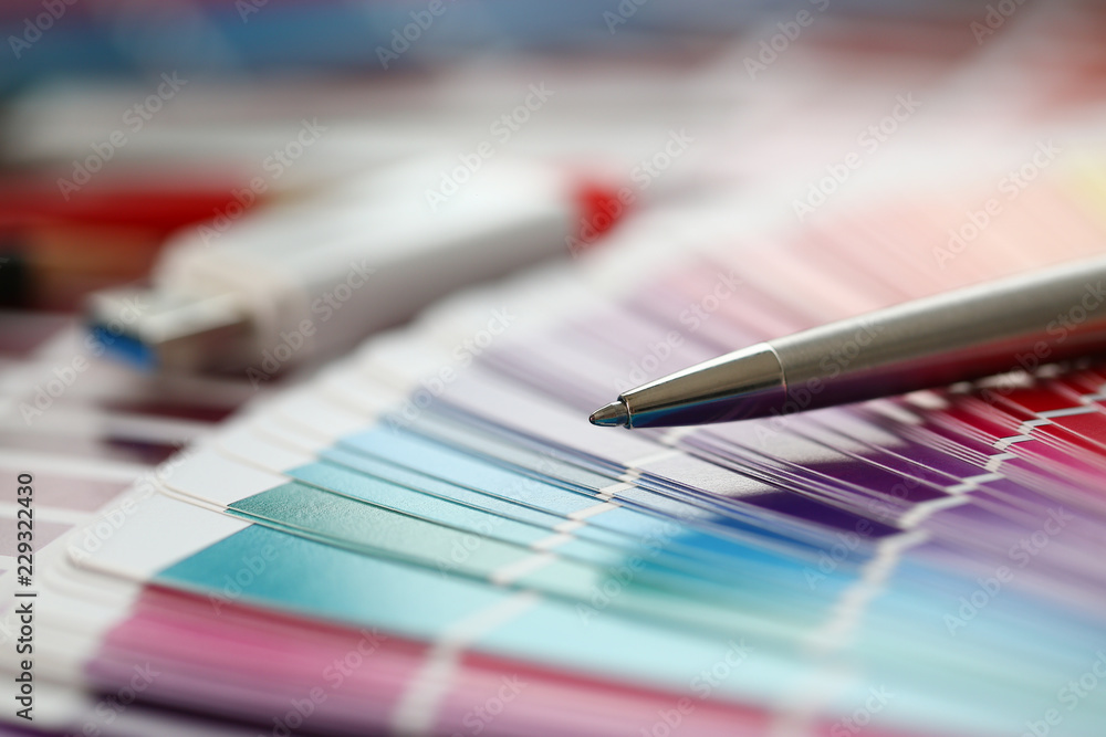 Fototapeta premium Color print of pantone statistics offset