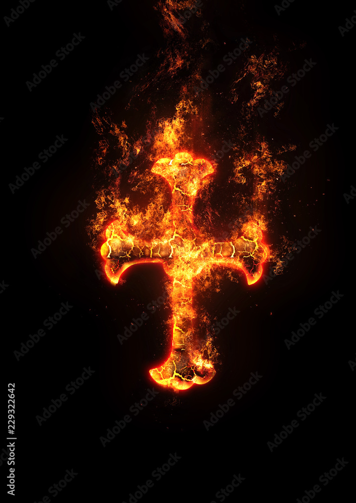 炎の十字架 Stock イラスト Adobe Stock