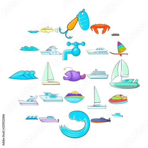 Dip icons set. Cartoon set of 25 dip vector icons for web isolated on white background