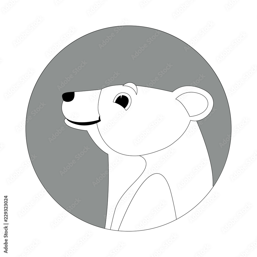cartoon bear head vector illustration lining draw profile Stock Vector |  Adobe Stock