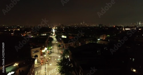 Aerial of Ridgewood, Queens and Fireworks photo