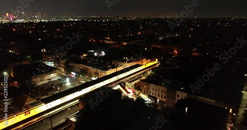 Aerial of Ridgewood, Queens and Fireworks photo