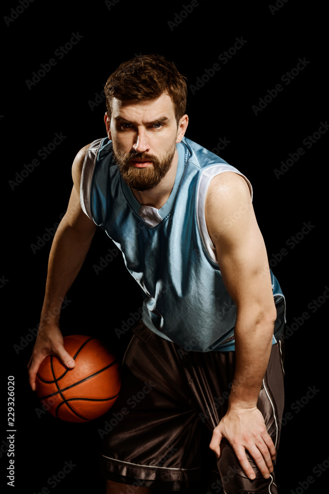 Portrait of confident basketball player