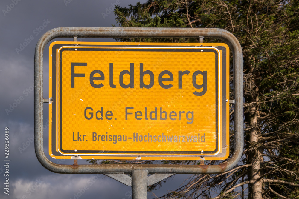 Ortstafel Feldberg im Schwarzwald