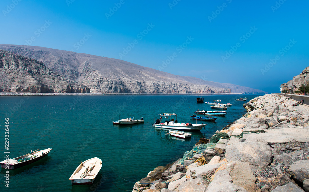 Fjords of Musandam near Khasab in Oman