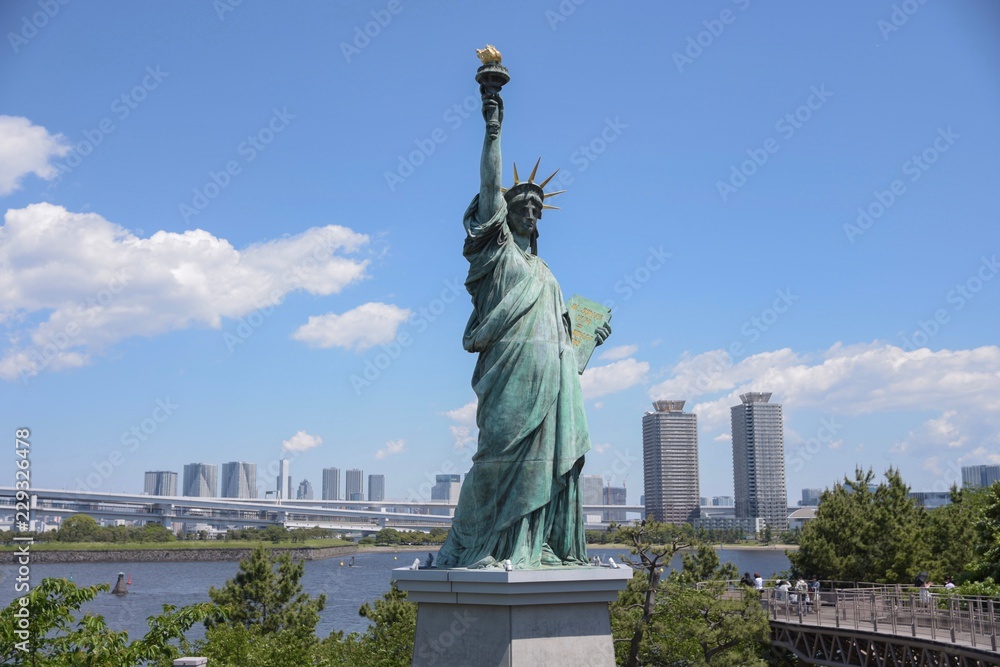 Fototapeta premium Estátua da liberdade Odaiba Japão