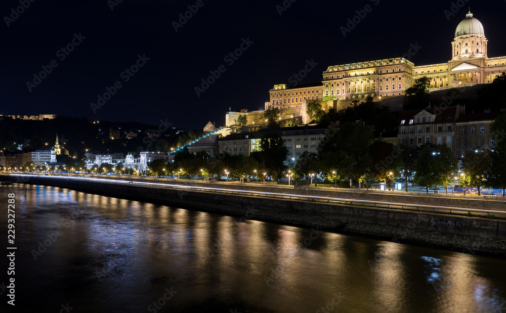 Nightview  of Castle of Buda - Budapest