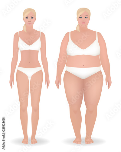 Girl skinny thick, volume vector