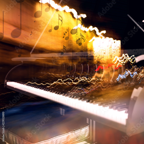 Photography Abstract piano music background