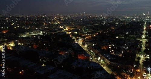 Aerial of Ridgewood Queens and Fireworks photo